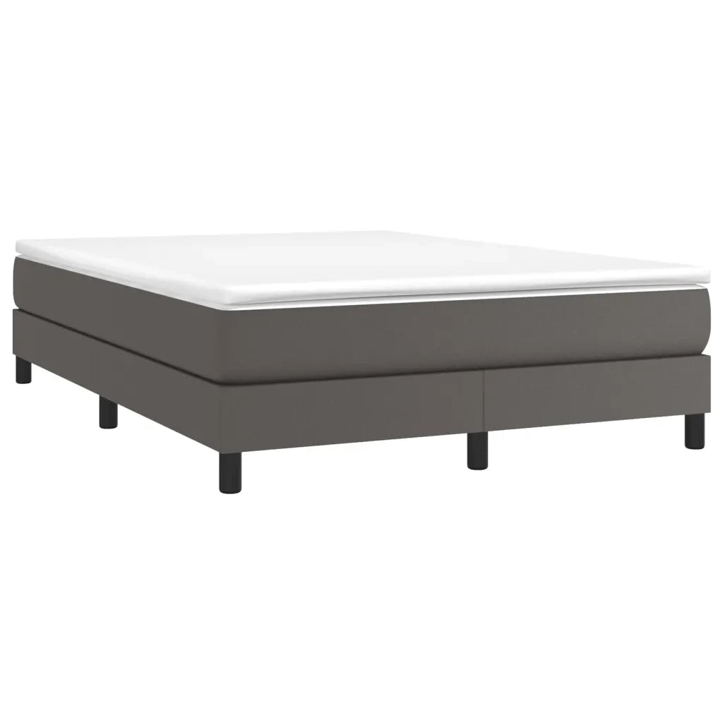 Giroletto a Molle con Materasso Grigio 140x190 cm in Similpelle 3144259