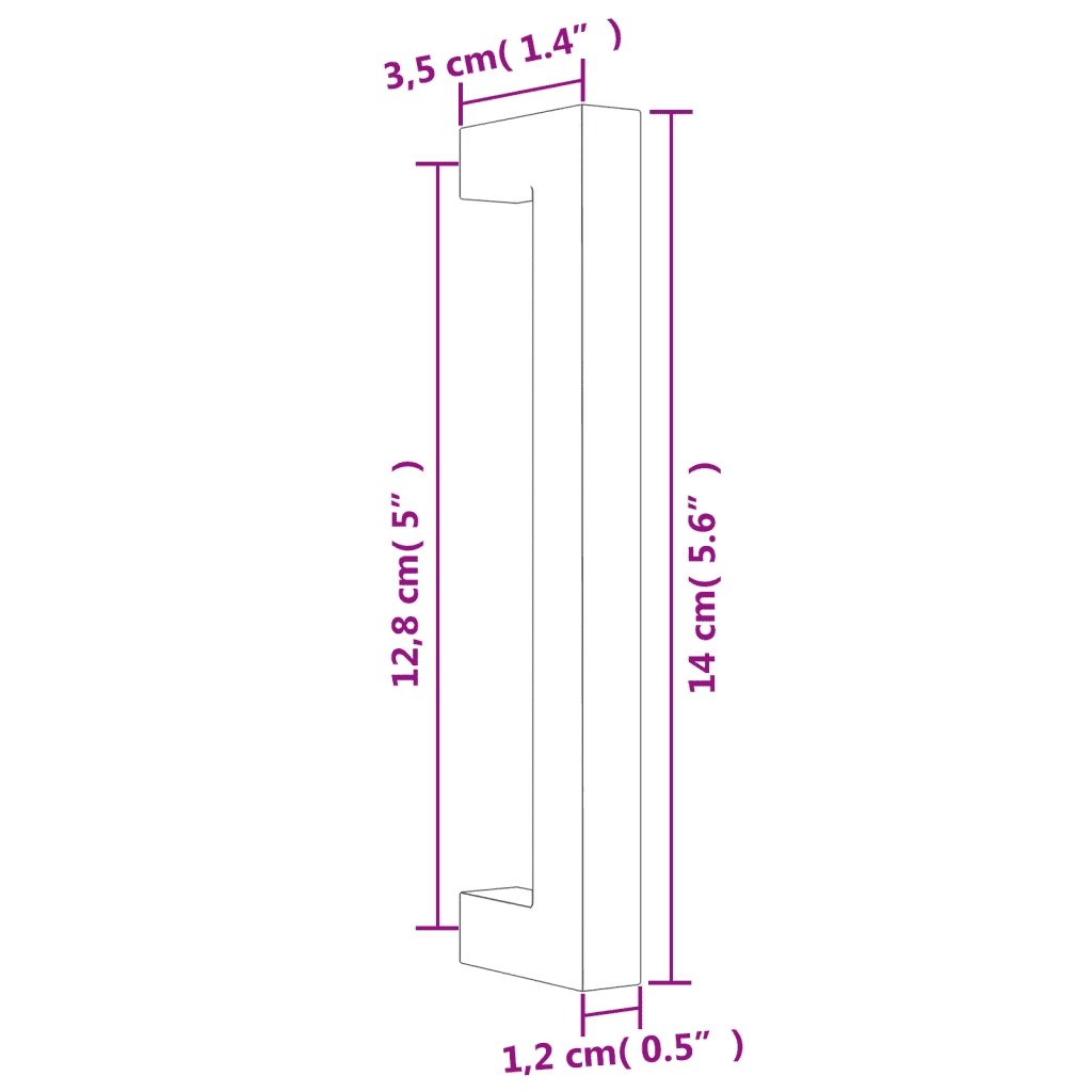 Maniglie per Mobili 20 pz Argento 128mm in Acciaio Inox CFW4690027