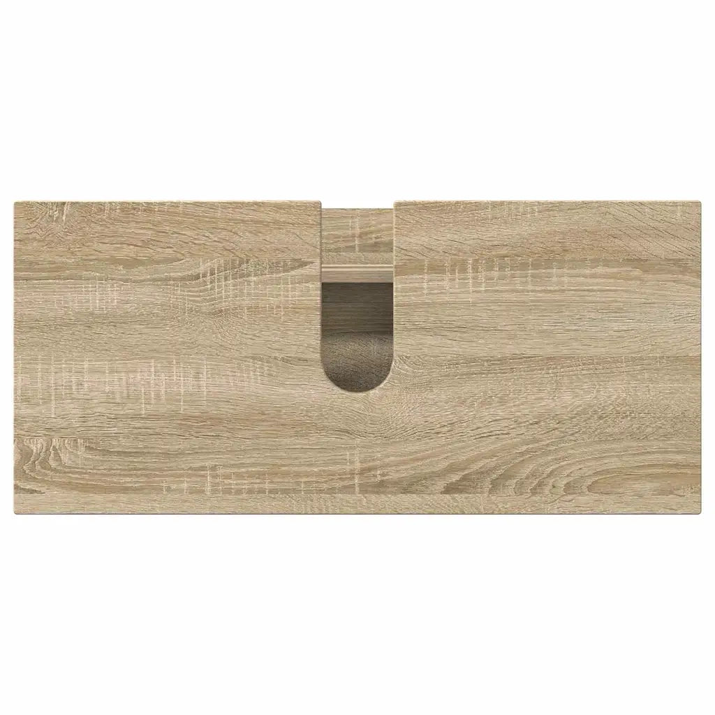 Set di mobili per il bagno con cassetto 2 pcs Rovere Sonoma