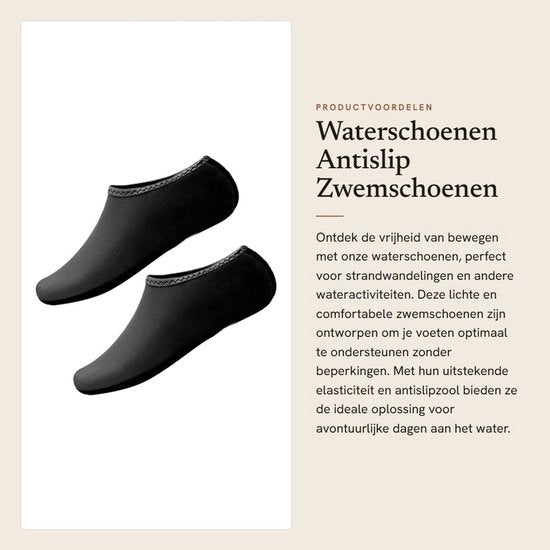 Scarpette per acqua Leggerezza - Antiscivolo - Scarpe da nuoto - Calzini per passeggiata in riva al mare - Neoprene - Comodo e veloce assorbimento