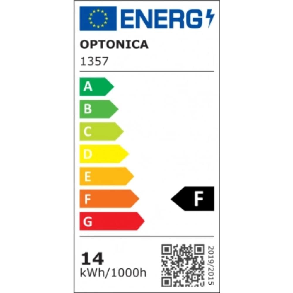 Optonica lampadina led e27 a60 14 watt 1380 lumen classe energetica f *** temperatura colore lampada 6000k bianco fre...