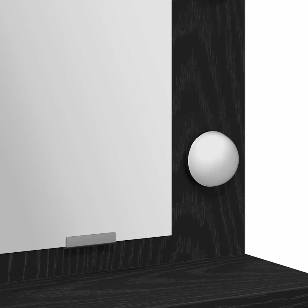 Tavolo da Trucco Rovere Nero 50 x 41 x 135 cm Legno multistrato 865092