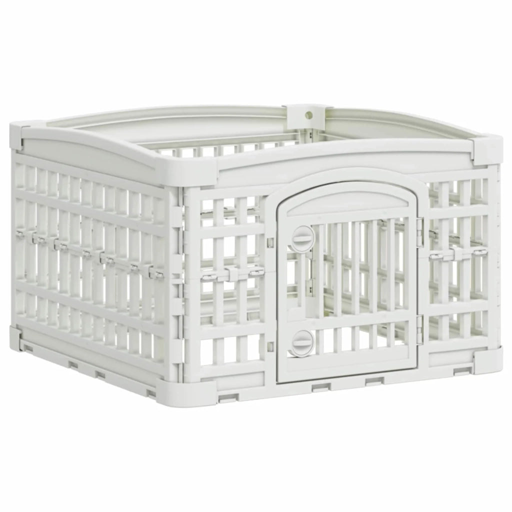 Parco giochi per cani a 4 pannelli Bianco 63 x 63 x 40 cm 42027213