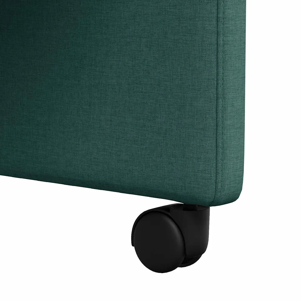 Sedie da Pranzo con Ruote 2 pcs Verde scuro 58 x 65 x 94 cm 42017834