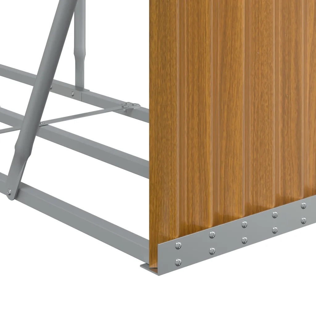 Portaceppi Effetto Legno 234x45x100 cm in Acciaio Zincato CFW1144595