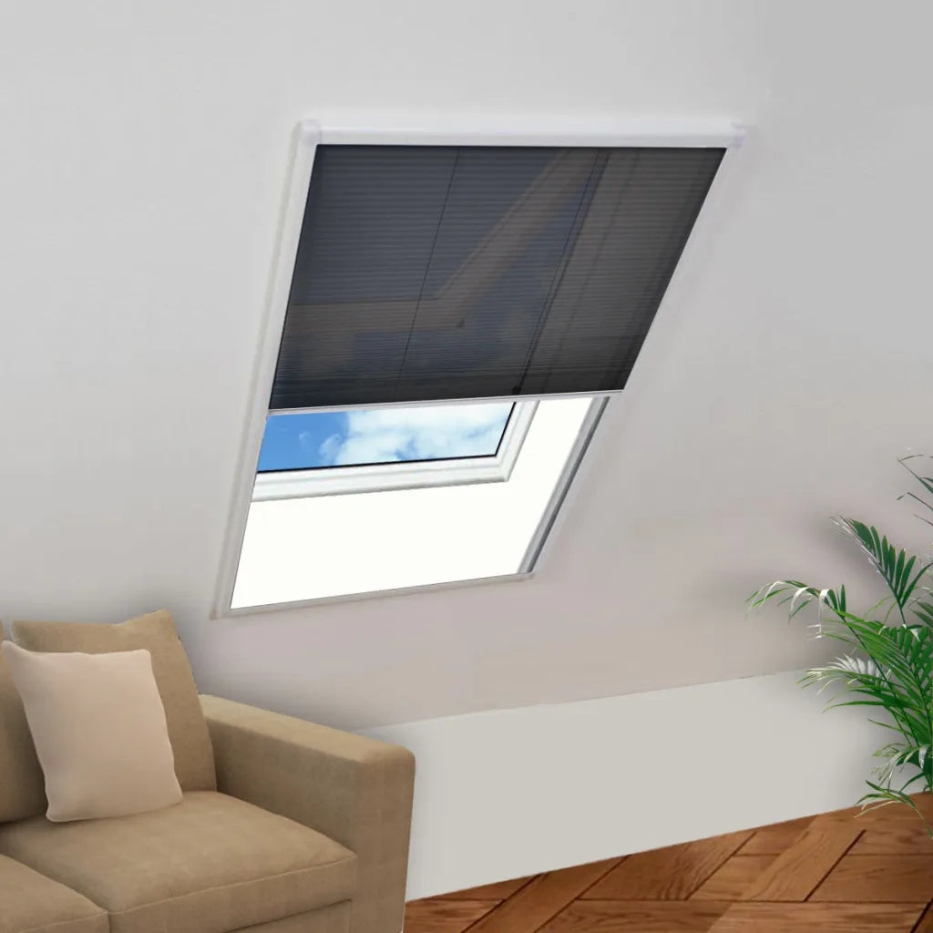 Zanzariera Plissettata per Finestre in Alluminio 80x120 cm 142612