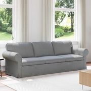 Divano Grigio chiaro 215 x 82 x 80 cm Tessuto