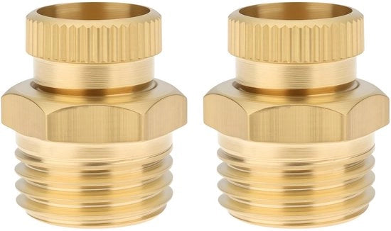 Afvoerklep in Buitendraad PT1/4" - Messing - 12,5 mm - Corrosiebestendig - per 2 Unità - per Lavori con Luchtcompressori - Regolatore di Scarico