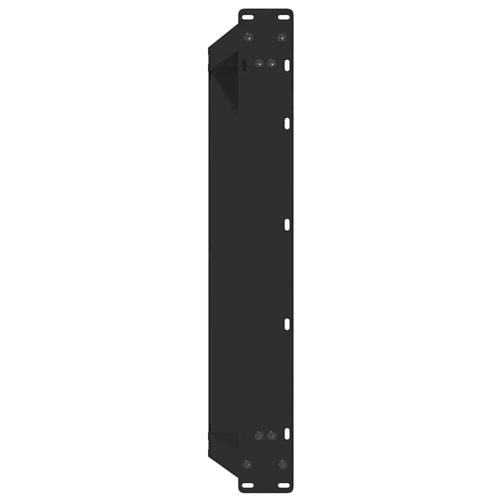 Set di 2 gambe per tavolino da caffè in acciaio nero a forma di U 70 x 30-31 cm con piedini regolabili design moderno 02_0057037