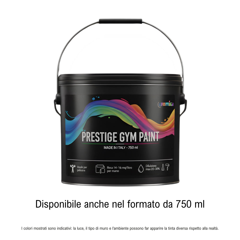Pittura murale prestige gym paint giallo limone super lavabile *** formato 0,750 lt, confezione 1