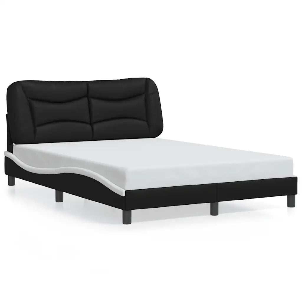 Giroletto senza Materasso Hvar Nero e Bianco 120x200 cm in Similpelle