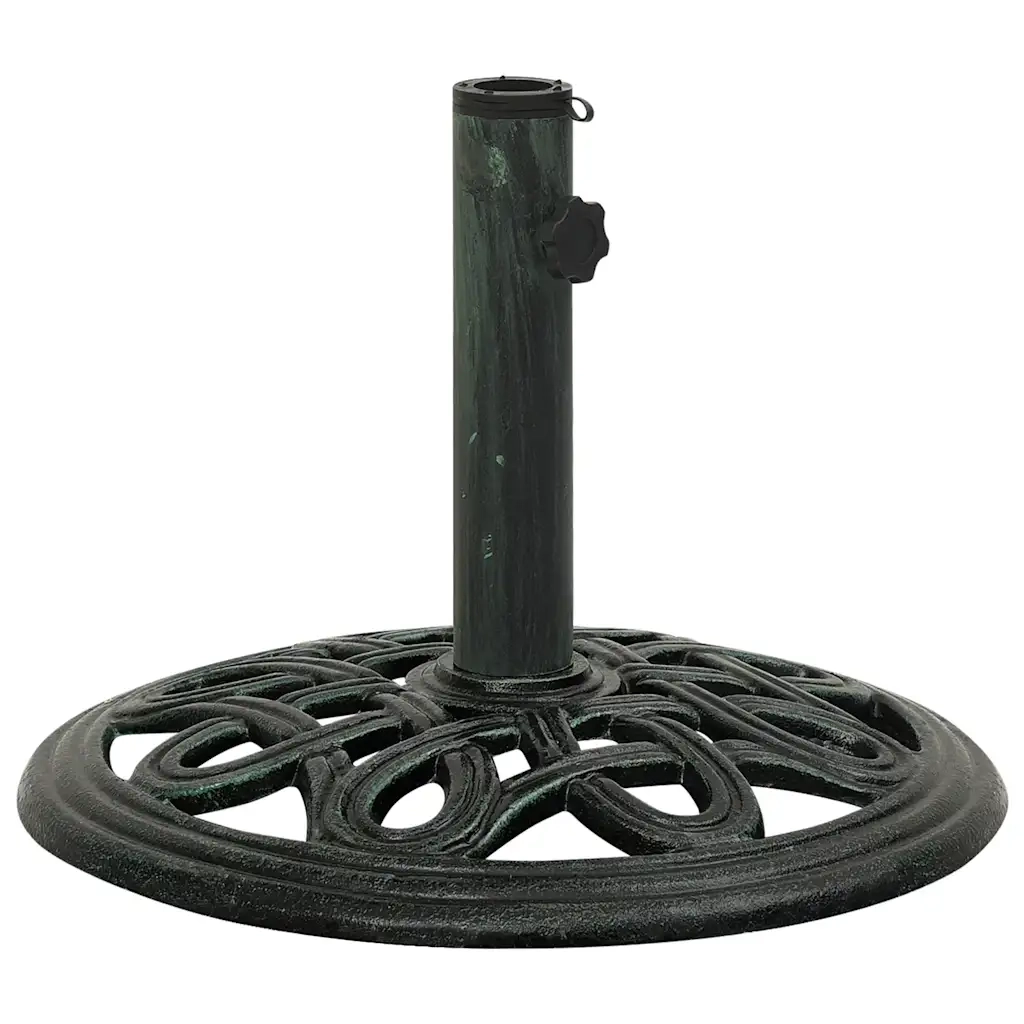 Base per ombrellone robusta con adattatore per esterni 40 x 40 x 32 cm ghisa verde 02_0046551