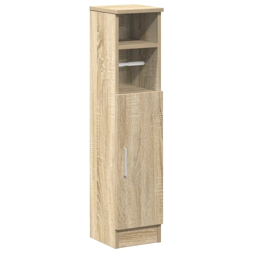 Mobile da Bagno con Portarotolo Rovere Sonoma 20,5x22x90 cm 858499