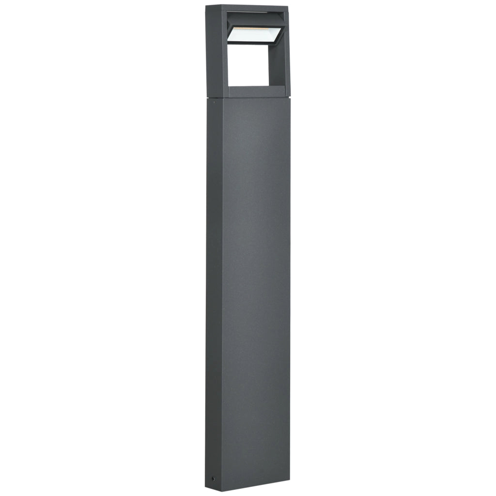 Lampada da giardino, luce per vialetti, luce da giardino con luce LED bianca calda, paletto luminoso con angolo di inclinazione regolabile,