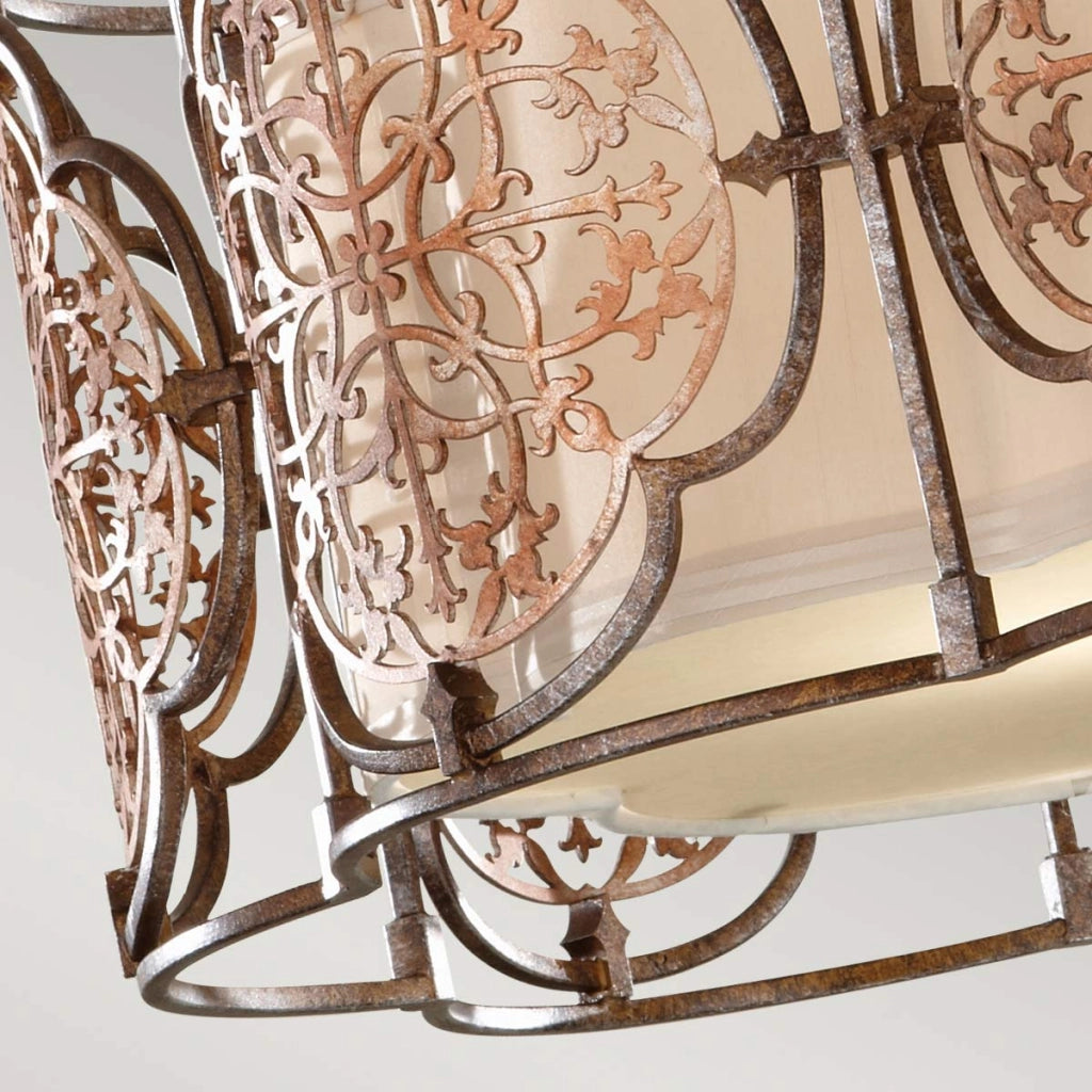 Plafoniera Feiss Marcella bronzo britannico 3xE27 60W Ø54cm