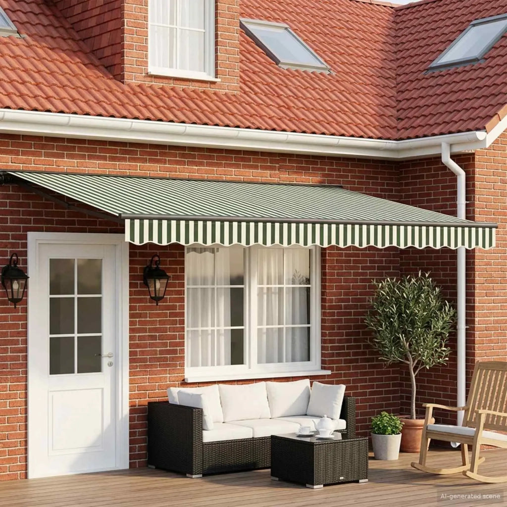 Cornice per Tenda Manuale con LED 4 × 3 m 3420856