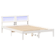 Letto matrimoniale | Letto per adulti | Struttura del letto Bianco 120 x 200 cm Pino massello