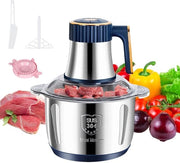 Molinello elettrico 5 litri in acciaio inossidabile - 500W - 6 lame - 5 velocità - macchina per verdure, carne, frutta, noci e fagioli