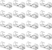 20 pezzi/set Clip per gestione di cavi adesivi - Clip per fili per organizzare i cavi USB - Clip per desktop per la gestione dei cavi e dei cavi del tastierino.