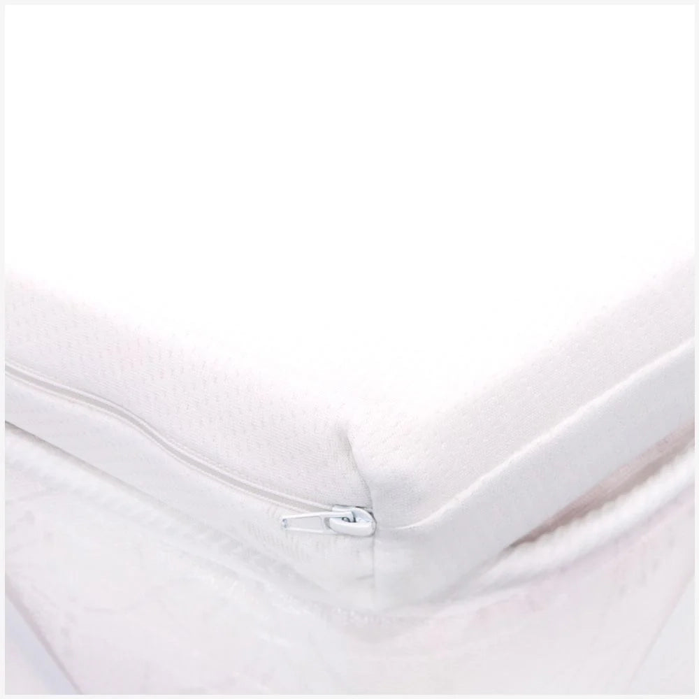Topper 165x200 cm per materasso in MemoryFoam - alto 8 cm, sfoderabile, tessuto AloeVera | Correttore H8