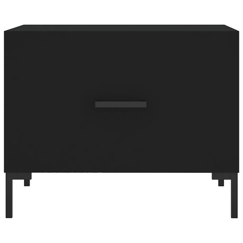 Tavolini da Salotto 2 pz Neri 50x50x40 cm in Legno Multistrato 829399