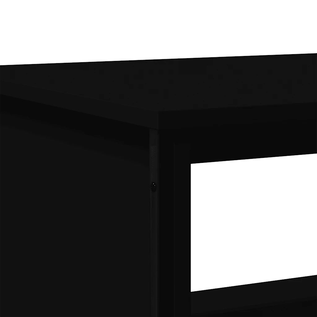 Tavolino da Salotto-Tavolino da soggiorno-Tavolo Nero 75x51x40 cm in Legno Multistrato