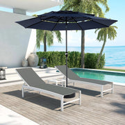 Ombrellone da esterno 10 ft a 3 livelli con inclinazione automatica; blu navy