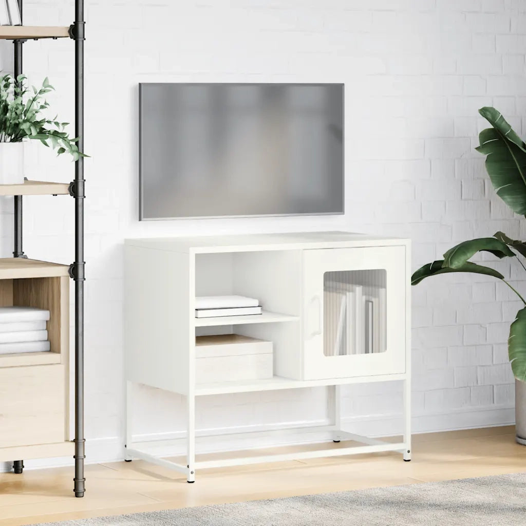 Mobile TV Bianco 68x39x60,5 cm in Acciaio 853391