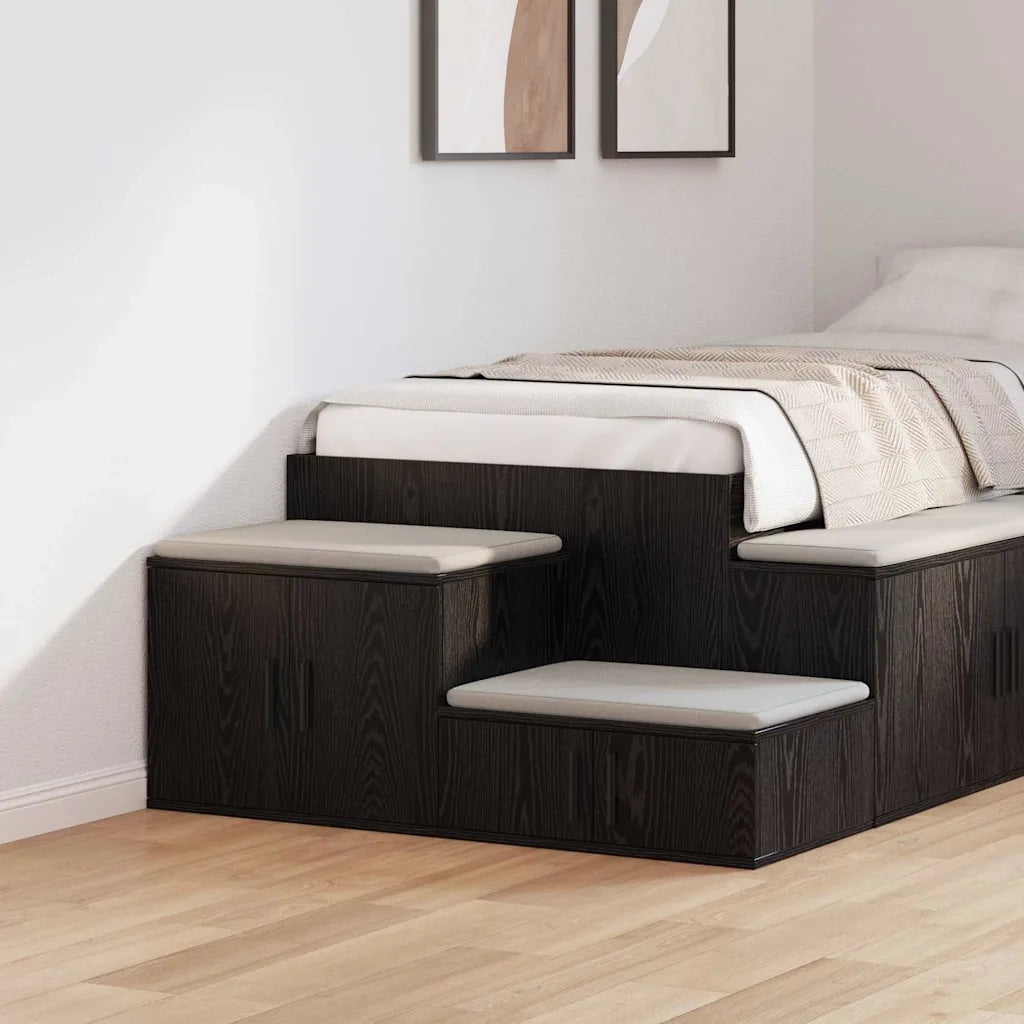 Armadio 2 pcs Rovere Nero 108 x 41 x 40 cm Legno multistrato 866668