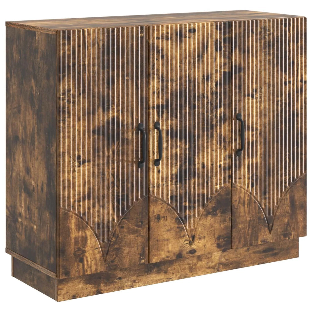 Credenza | Madia | Buffet da pranzo | Armadio da pranzo Rovere Fumo 89 x 34,5 x 77 cm Legno ingegnerizzato