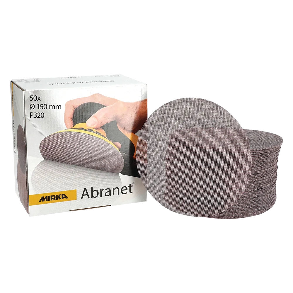 DISCO ABRASIVO CIRCOLARE 'ABRANET' Ø 150 mm - grana 180- 50 pezzi  - MIRKA