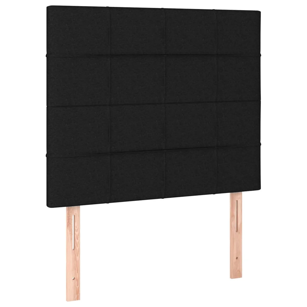 Giroletto a Molle con Materasso Nero 100x200 cm in Tessuto 3128503