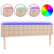 Testiera | Testata Cappuccino a LED 160x5x78/88 cm in Similpelle