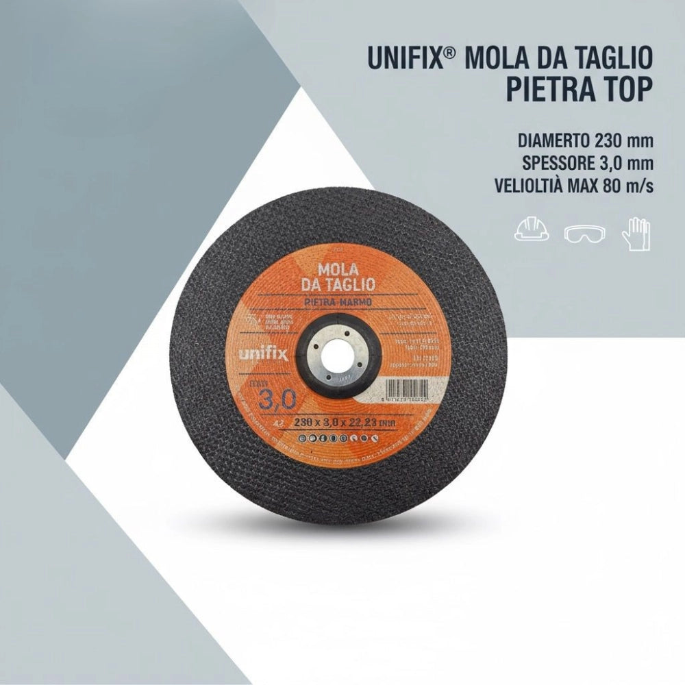 Mola da taglio top per pietra e marmo Ø 230 x 3,0 x 22 mm