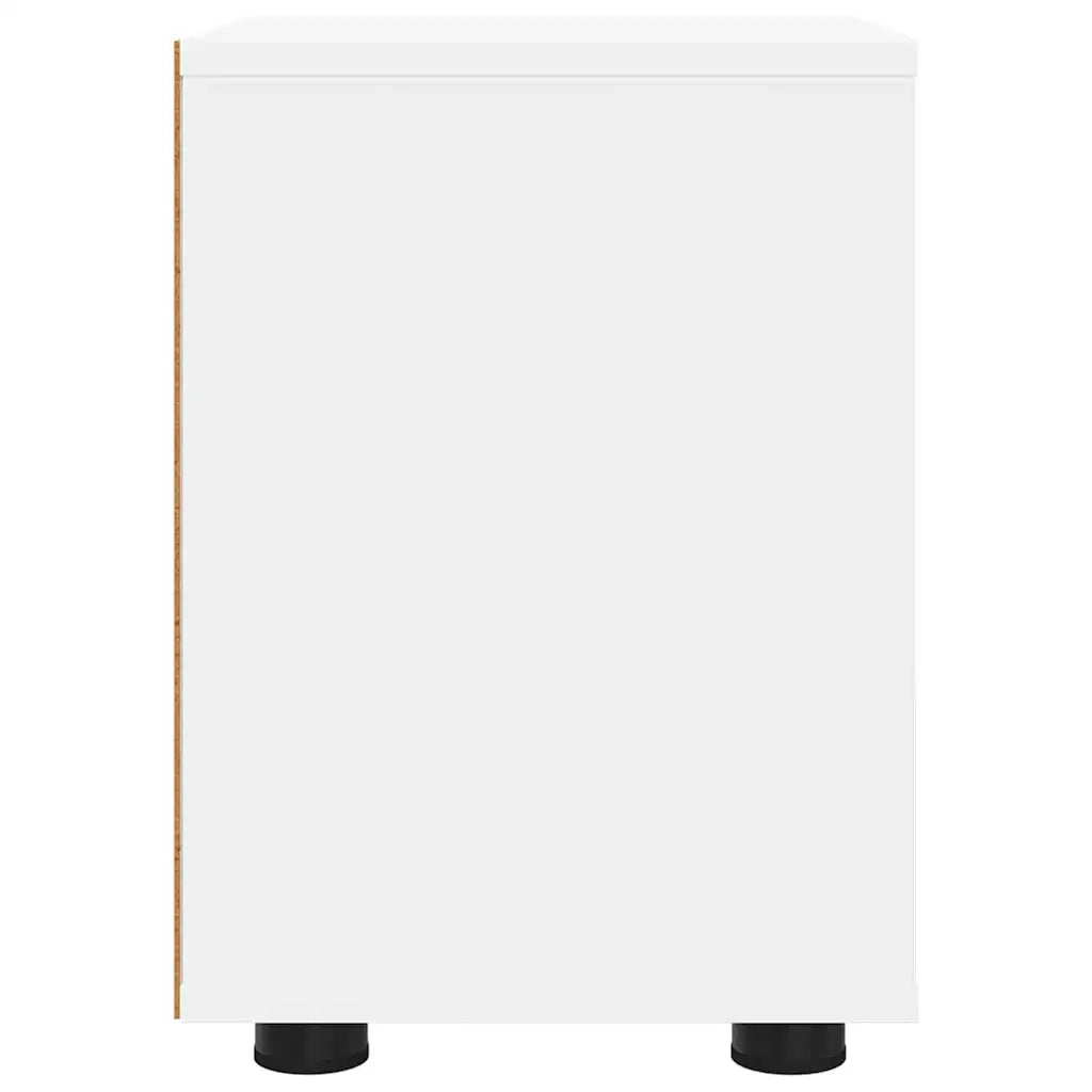 Comodini 2 pz-Set di 2 Tavolino da notte Bianco 30,5 x 30 x 43 cm Legno multistrato