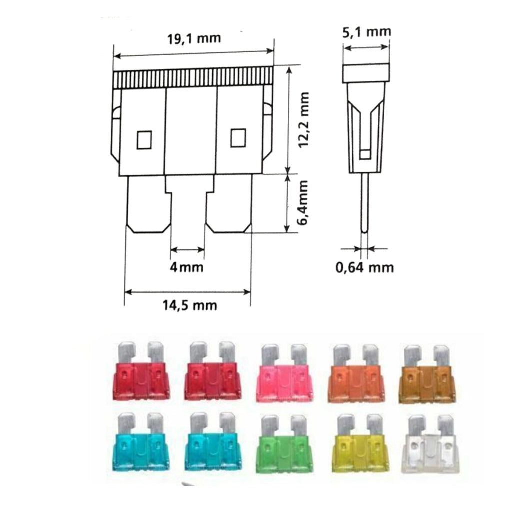 KIT 10 FUSIBILI AUTO MOTO TESTER PINZA ELETTROSONDA E CACCIAVITE CERCAFASE 02772