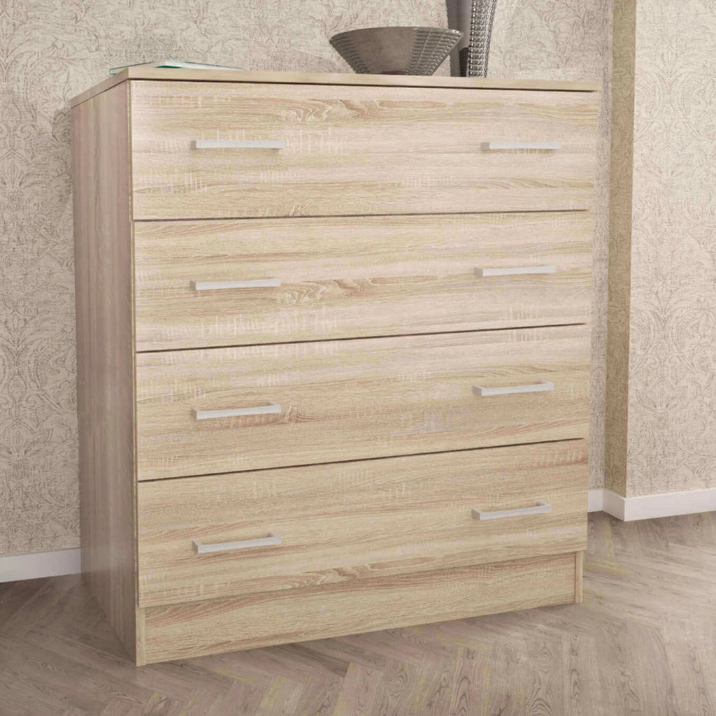 Cassettiera con 5 cassetti in Legno Composito cm 80x45x111 - VANCE