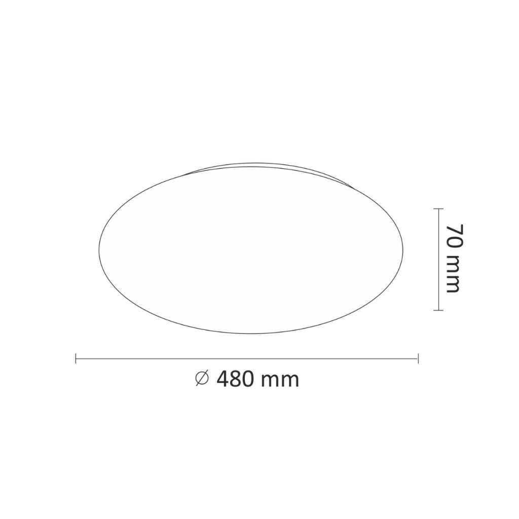 Plafoniera LED Polux Hampton bianca 48cm 45W CCT variabile