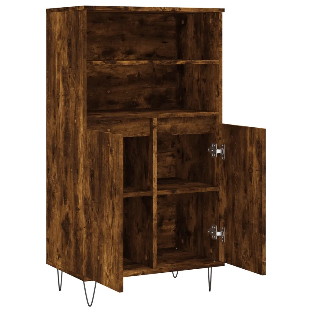 Credenza-Buffet-Armadio da cucina Rovere Fumo 60x36x110 cm in Legno Multistrato 568520