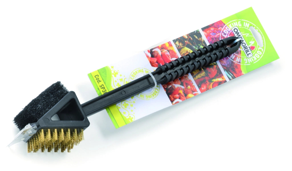 Ompagrill SPAZZOLA PULIZIA 3 IN 1 PER BARBECUE