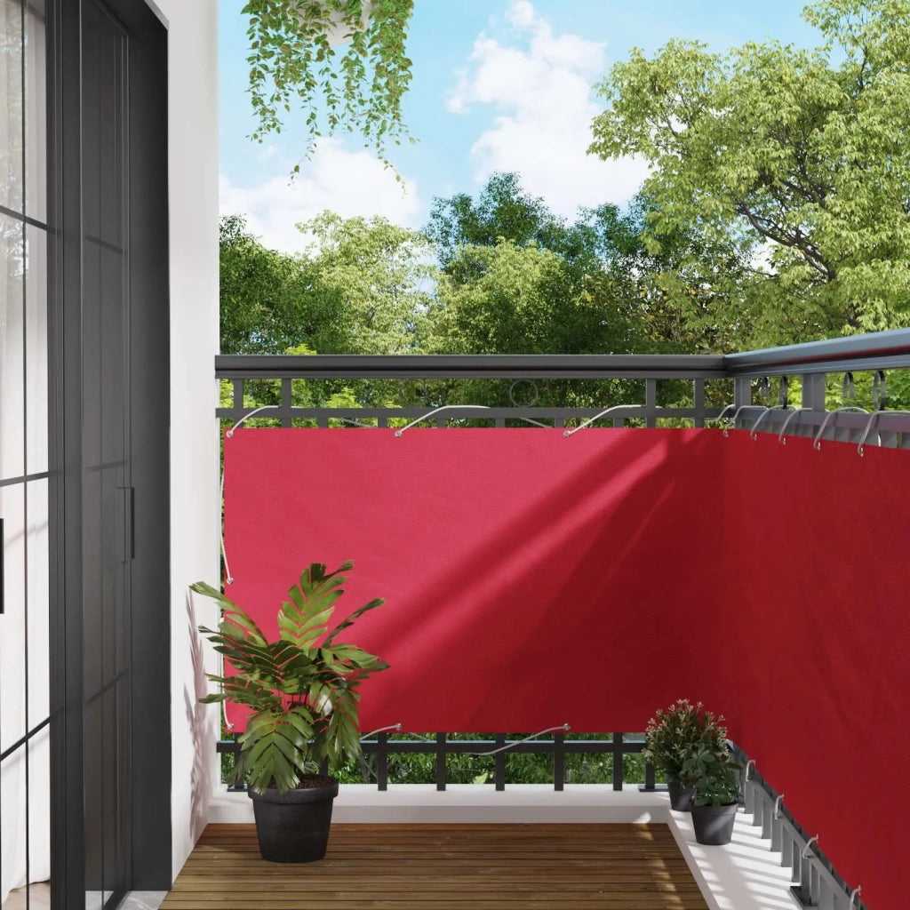 Schermo da balcone-Pannello per balcone Borgogna 100 x 400 cm Tessuto Oxford