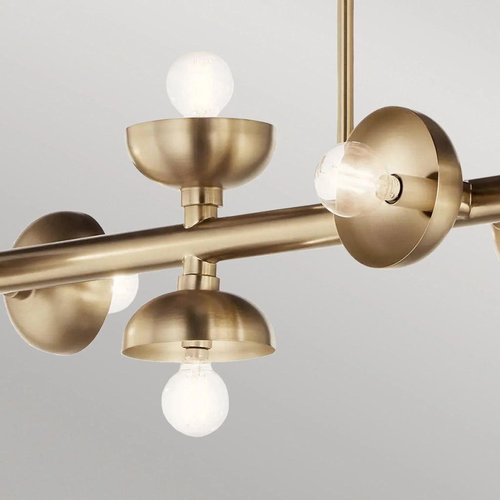 Lampada a sospensione Palta oro 122cm 10xE14 Kichler