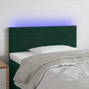 Testiera a LED Verde Scuro 100x5x78/88 cm in Velluto 3121797