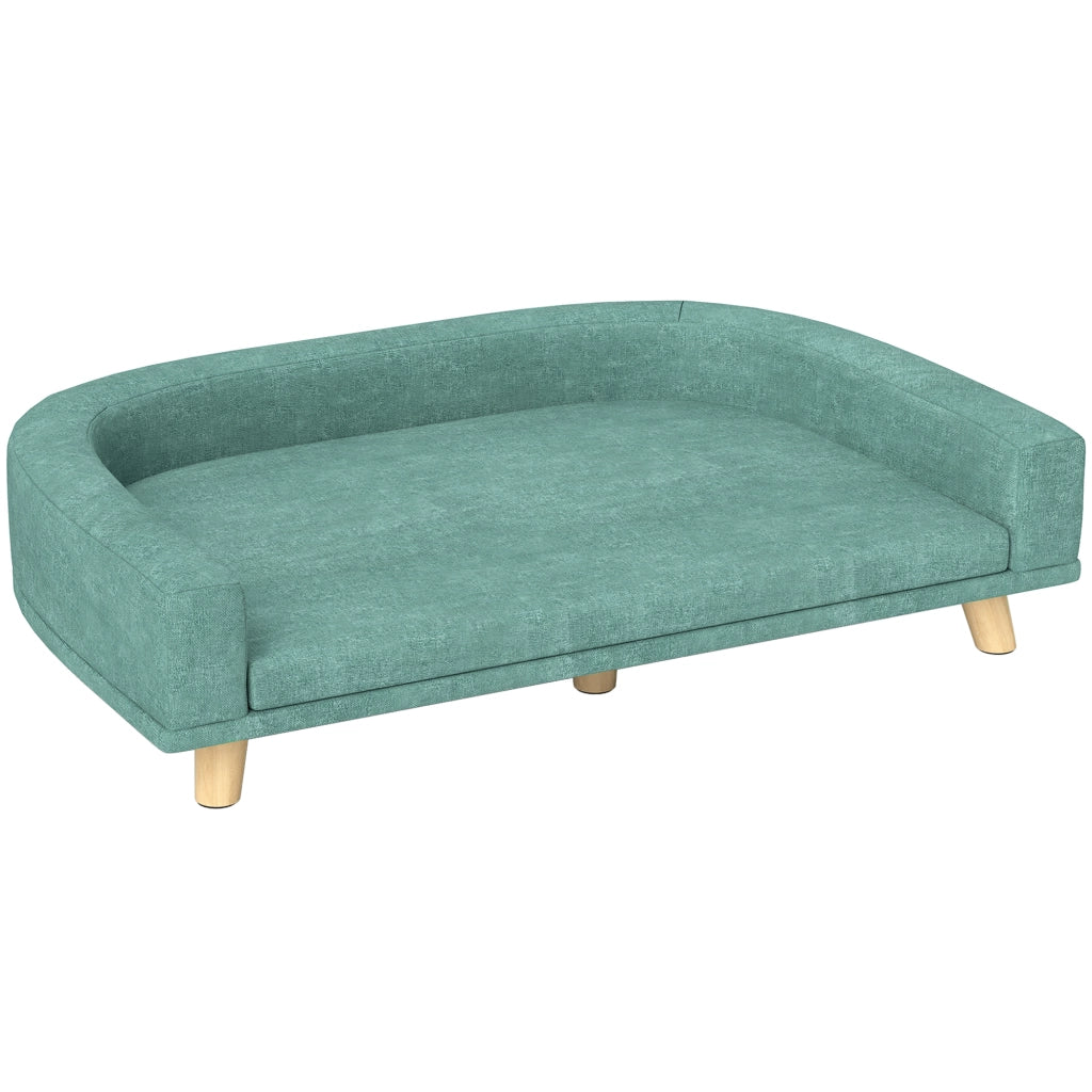 DIVANO PER CANI 98x67x25 cm Verde in poliestere