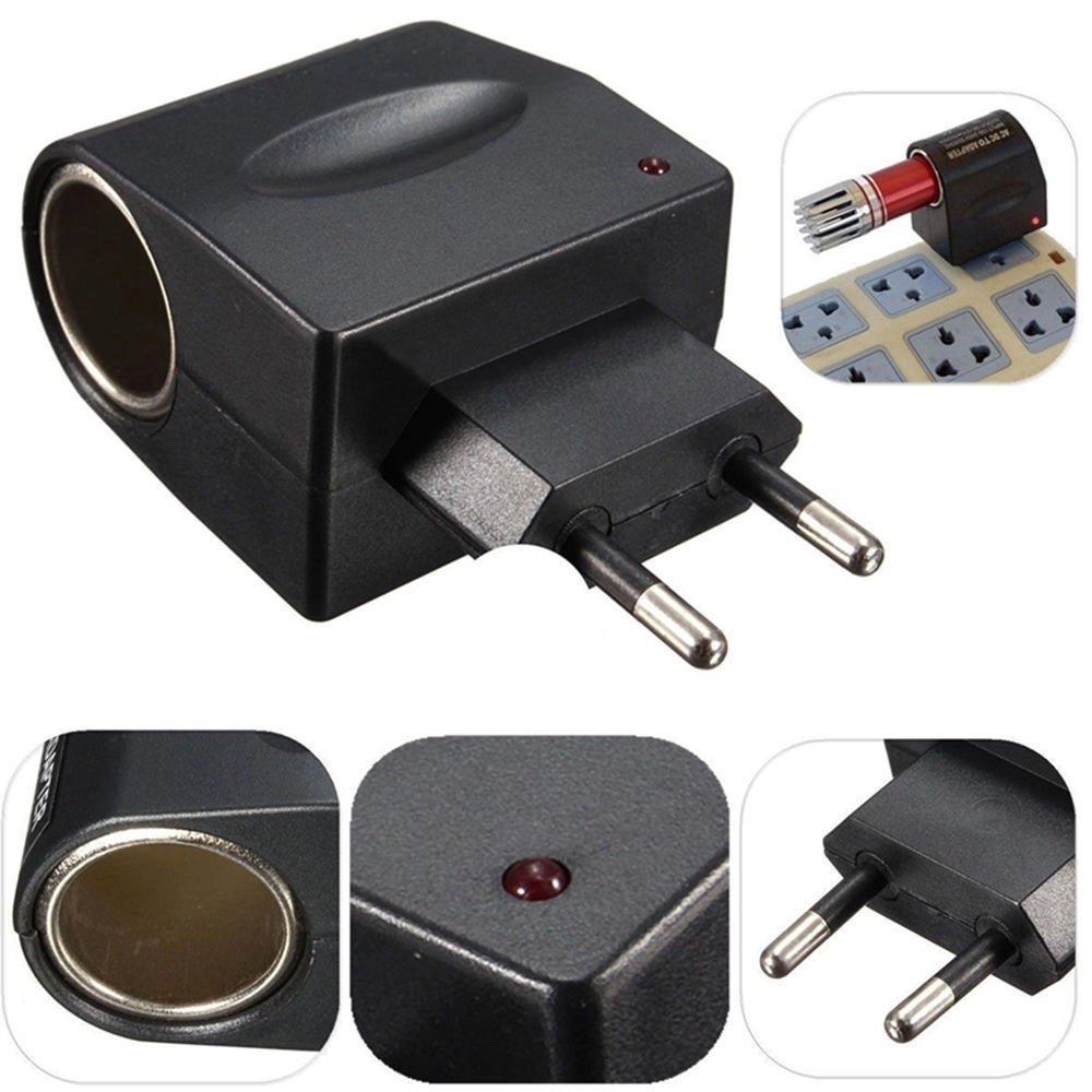 Trade Shop - Adattatore Presa Accendisigari Spina Rete Da 220v A 12 V Ac-dc -