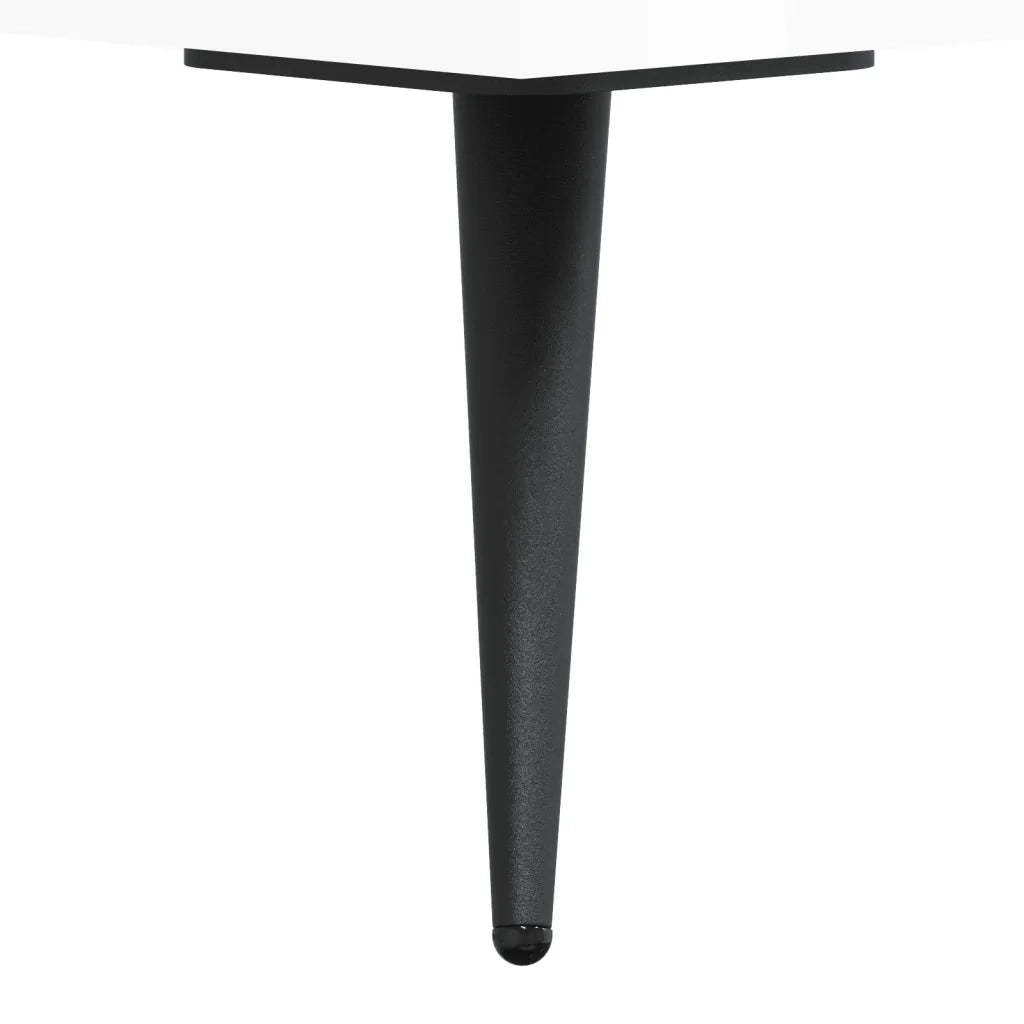 Comodino Bianco Lucido 40x40x66 cm in Legno Multistrato 827630