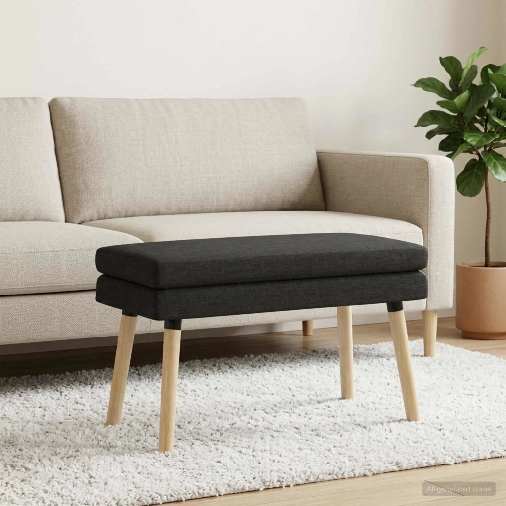 Panchina a doppio strato Nero 80 x 40 x 47 cm Tessuto 42038433