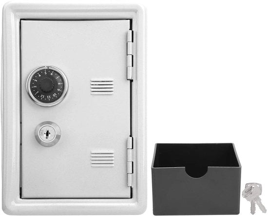 Cassa di Risparmio per Bambini - Cassetto per Piccoli Spiccioli - Scatola di Stoccaggio Estensibile - Bianca - Orsacchiotto per Bambini - Luogo di Stoccaggio Sicuro - Adatto per Kinderen