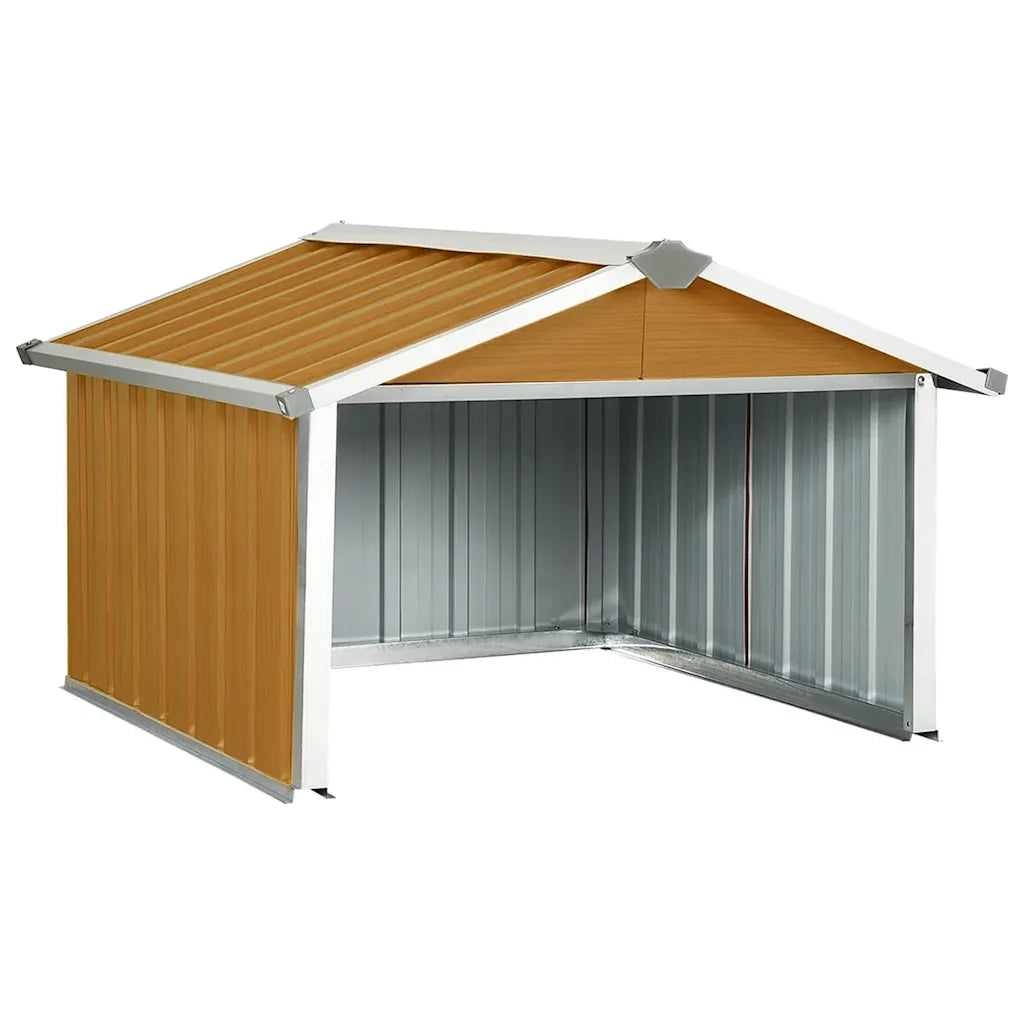 Capanno per Robot Tosaerba 92x97x63 cm Acciaio Zincato Marrone 150910