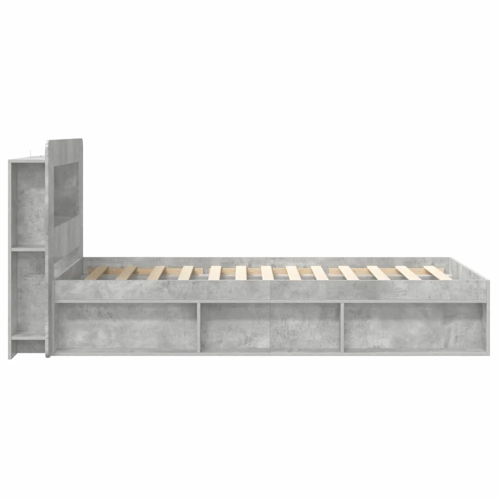 Telaio del letto con storage Grigio Cemento 80 x 200 cm 3433432